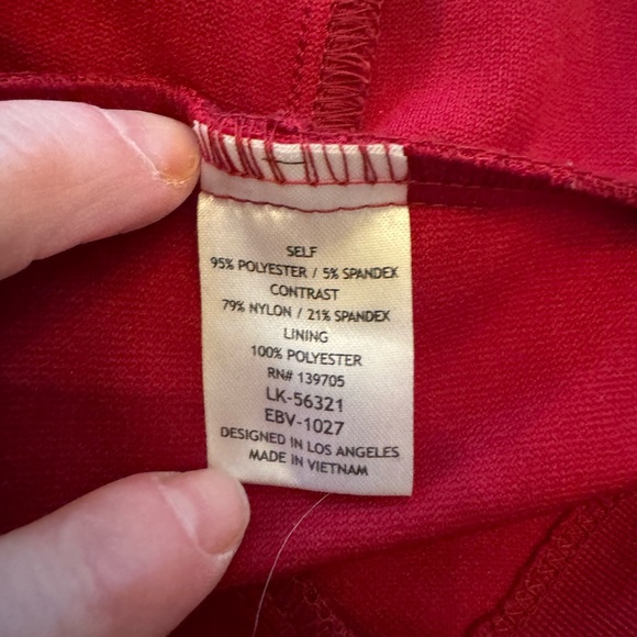 Size small “emerald sundae” brand red burgundy form fitting dress - Picture 5 of 6